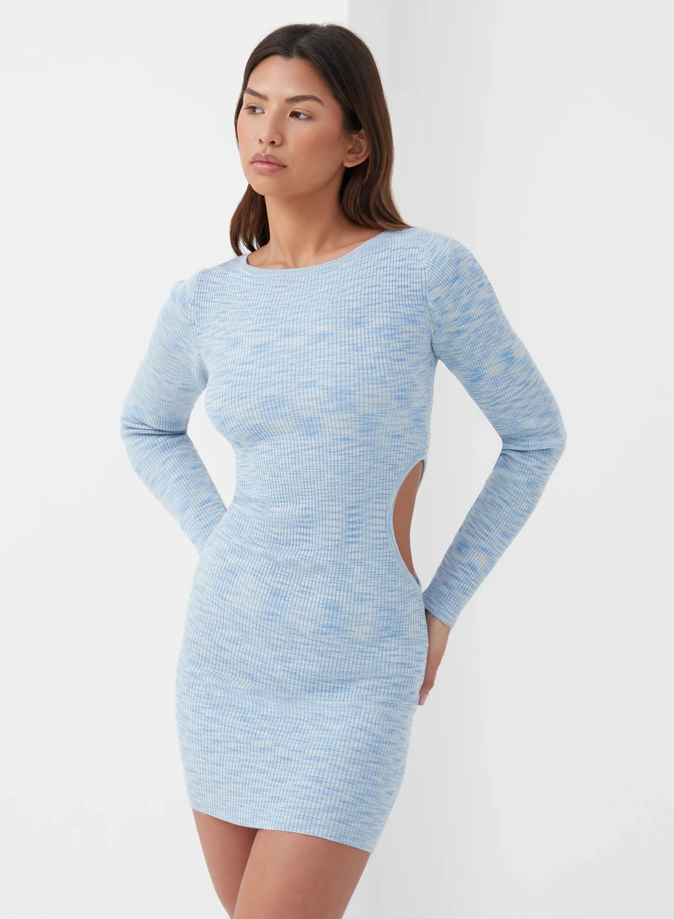 4TH & RECKLESS Womens Stormy Dress Blue Marle Knit - Image 7