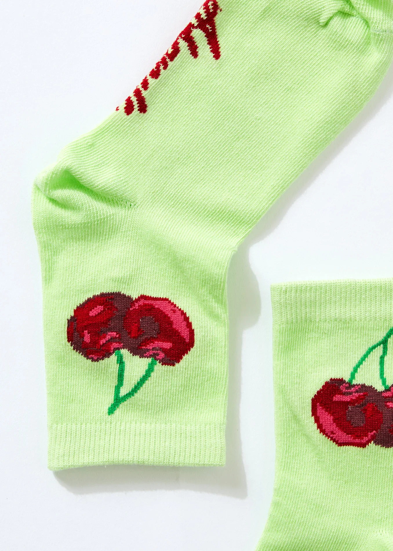 AFENDS Cherry - Hemp Socks - Lime Green - Image 3