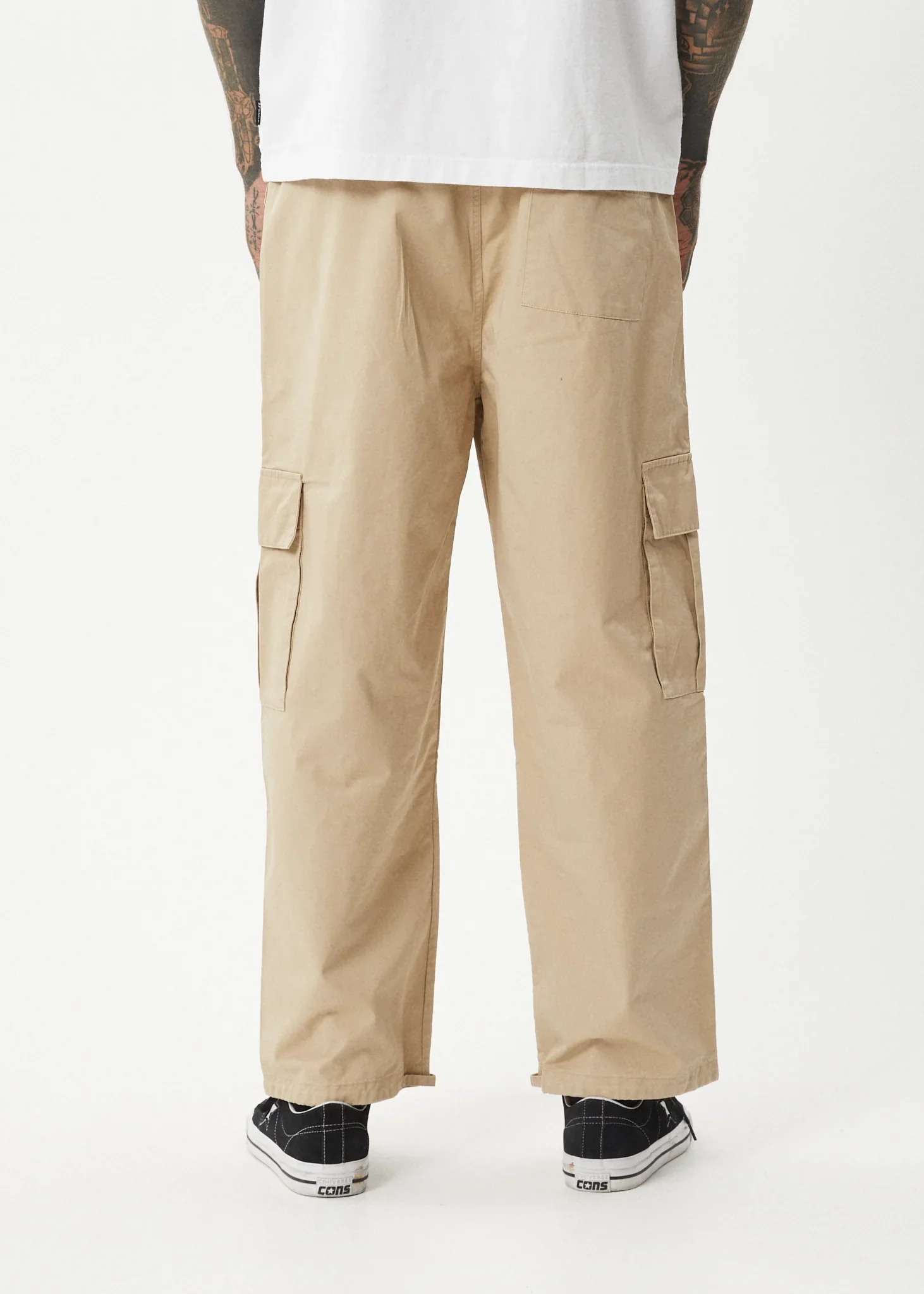 AFENDS Mens Atlas - Twill Cargo Pants - Taupe - Image 6