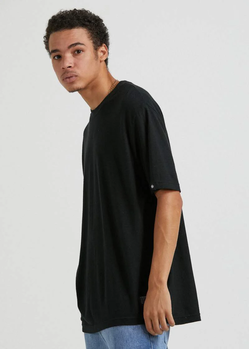 AFENDS MENS Classic - Hemp Retro Tee  Shirt - Black - Image 6