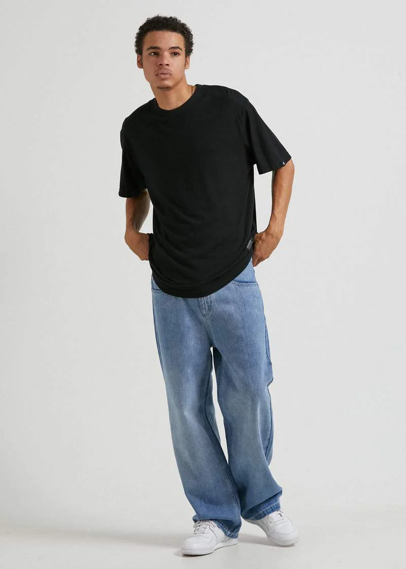 AFENDS MENS Classic - Hemp Retro Tee  Shirt - Black - Image 7