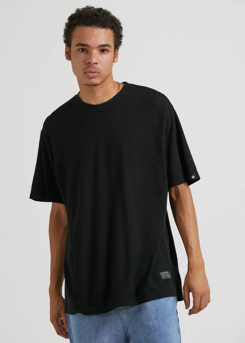 AFENDS MENS Classic - Hemp Retro Tee  Shirt - Black - Image 9
