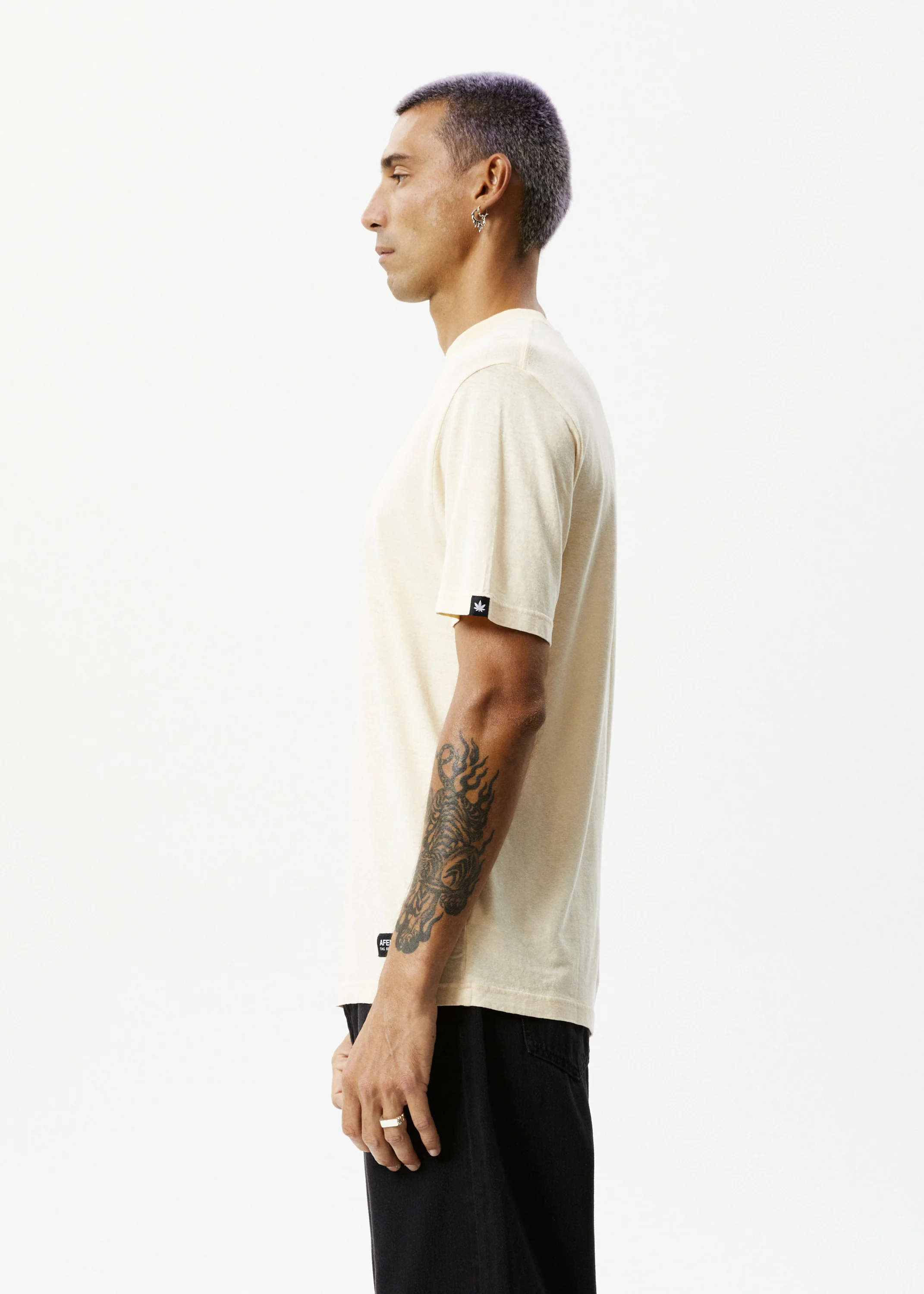AFENDS Mens Classic - Retro Fit T-Shirt - Sand - Image 8