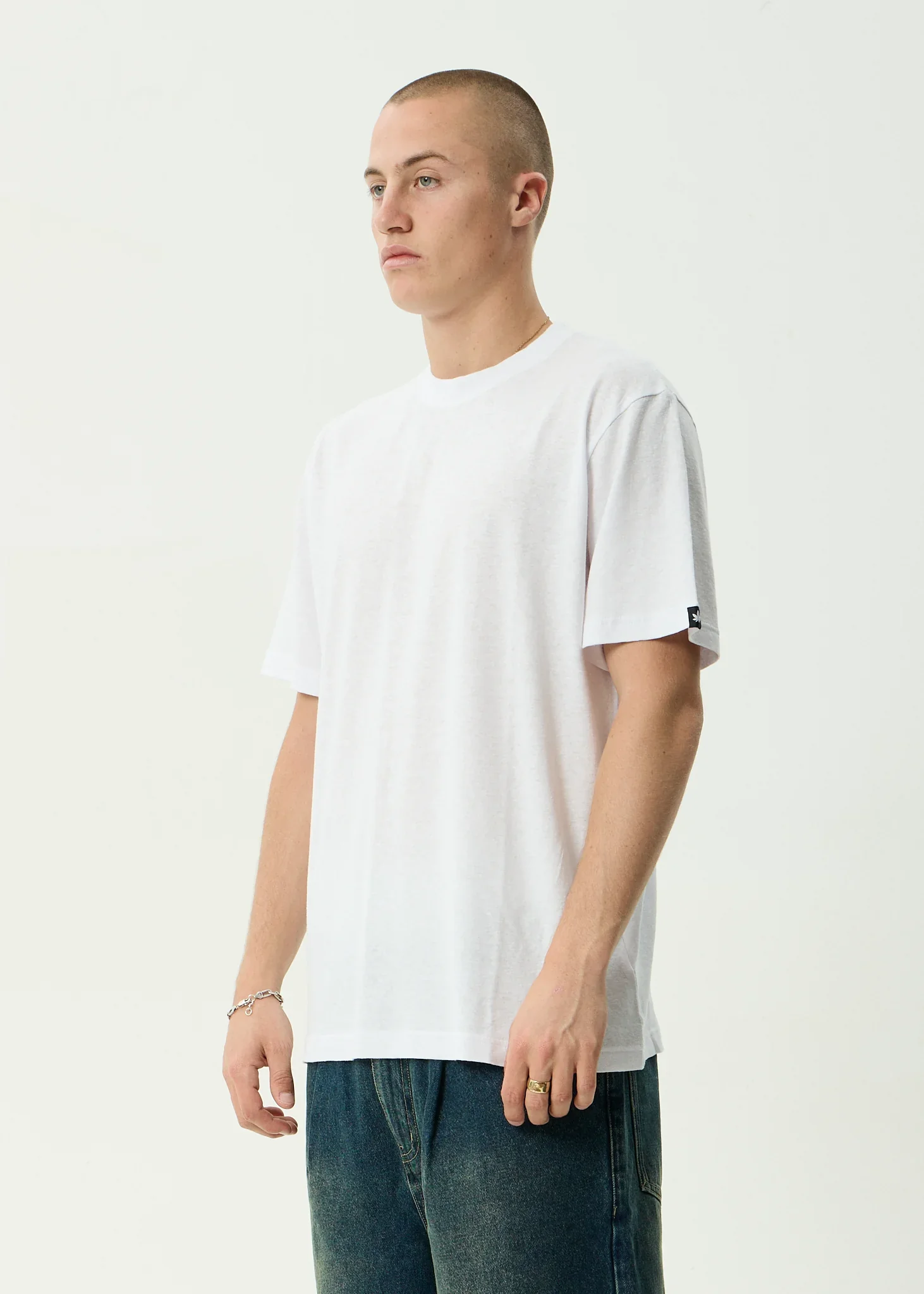 AFENDS Mens Classic Retro Tee in White - Image 3