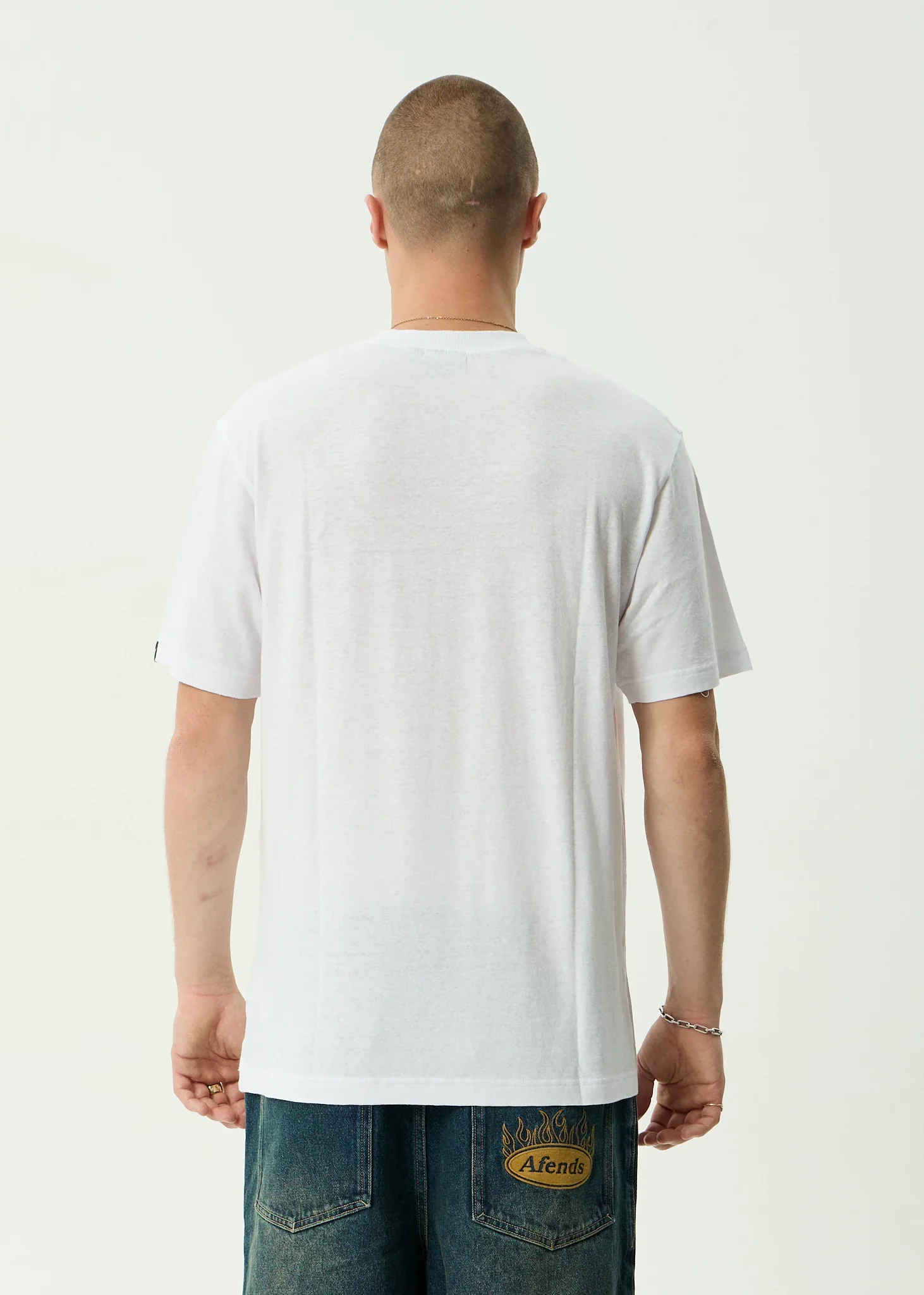 AFENDS Mens Classic Retro Tee in White - Image 5