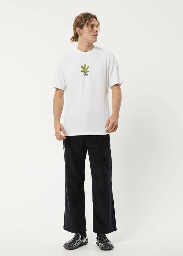 AFENDS Mens Coasting Hemp Retro Graphic Tee Shirt White - Image 3