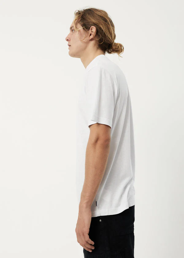 AFENDS Mens Coasting Hemp Retro Graphic Tee Shirt White - Image 4