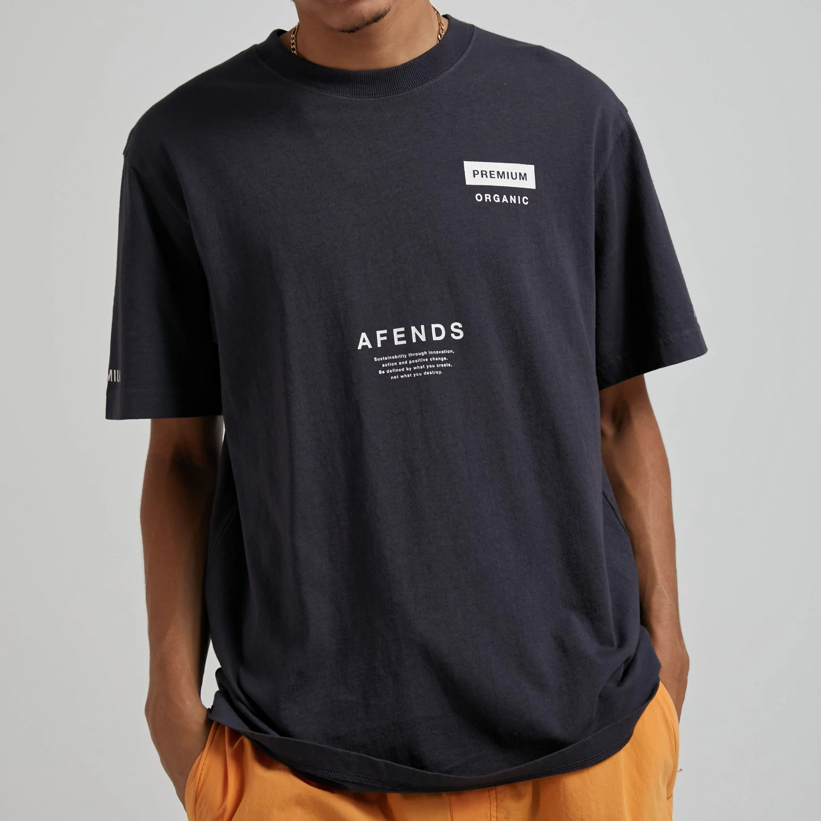 AFENDS MENS  Maximum - Unisex Organic Retro Fit T-Shirt - Charcoal - Image 5