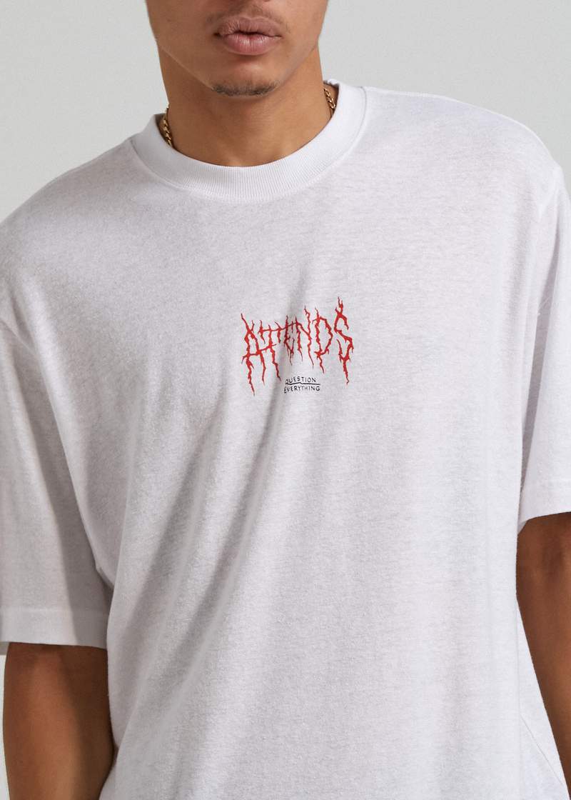 AFENDS MENS Other Days - Retro Fit T-Shirt - White - Image 7