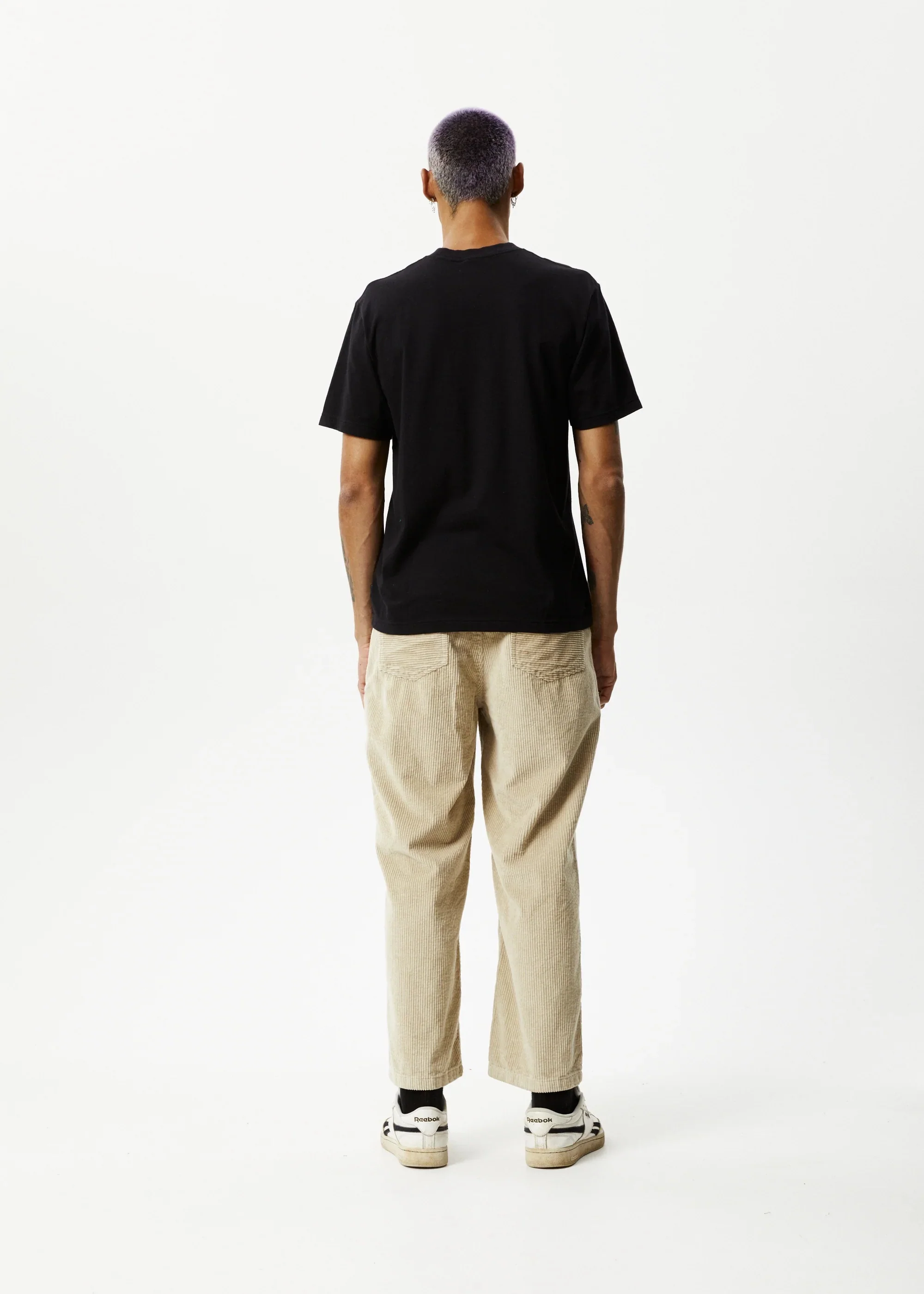 AFENDS Mens Pablo - Organic Corduroy Baggy Pants - Dark Ecru - Image 5