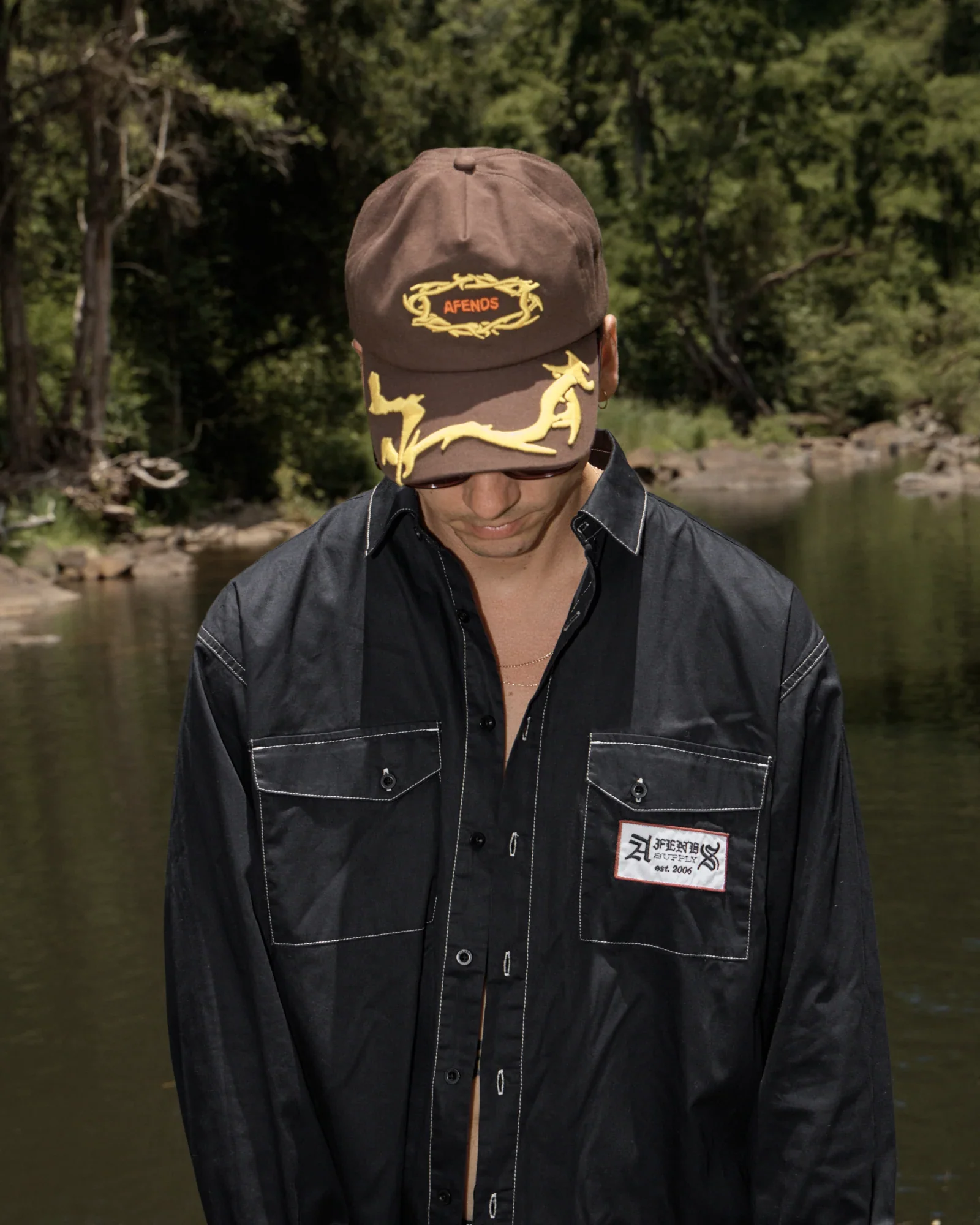 AFENDS Rocked - Five Panel Cap - Coffee - Image 12