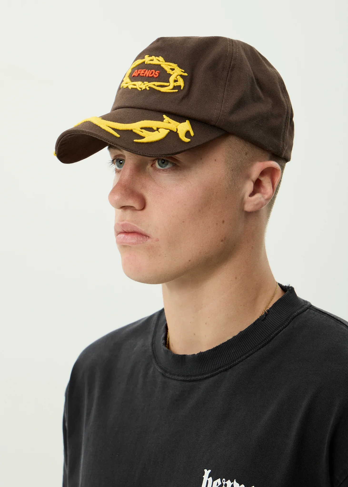 AFENDS Rocked - Five Panel Cap - Coffee - Image 5
