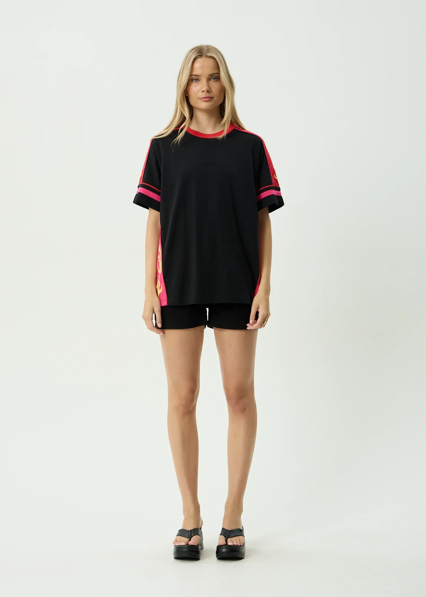 AFENDS Womens Dolphin Derby Oversized Tee in Black - Image 10