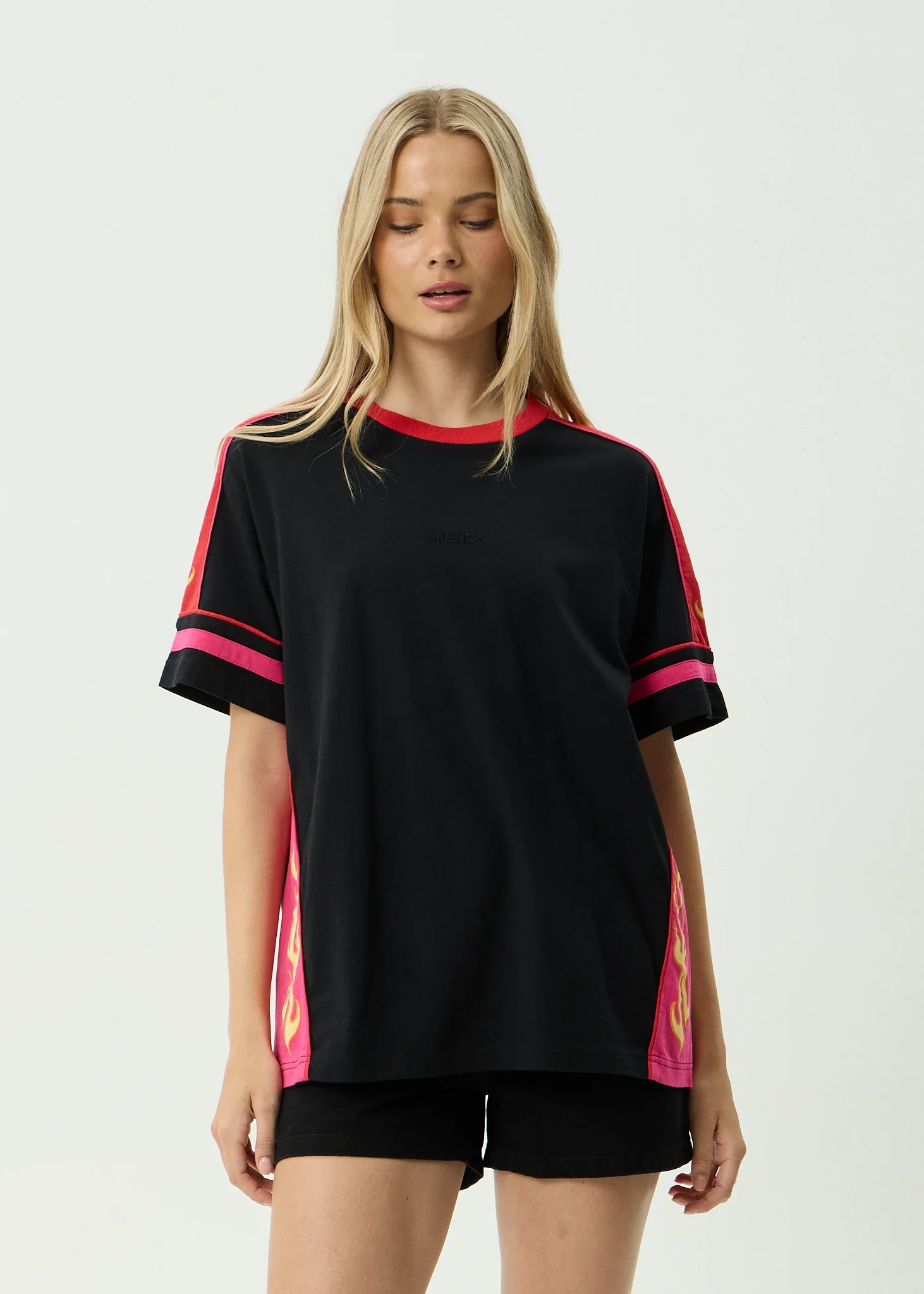 AFENDS Womens Dolphin Derby Oversized Tee in Black - Image 4