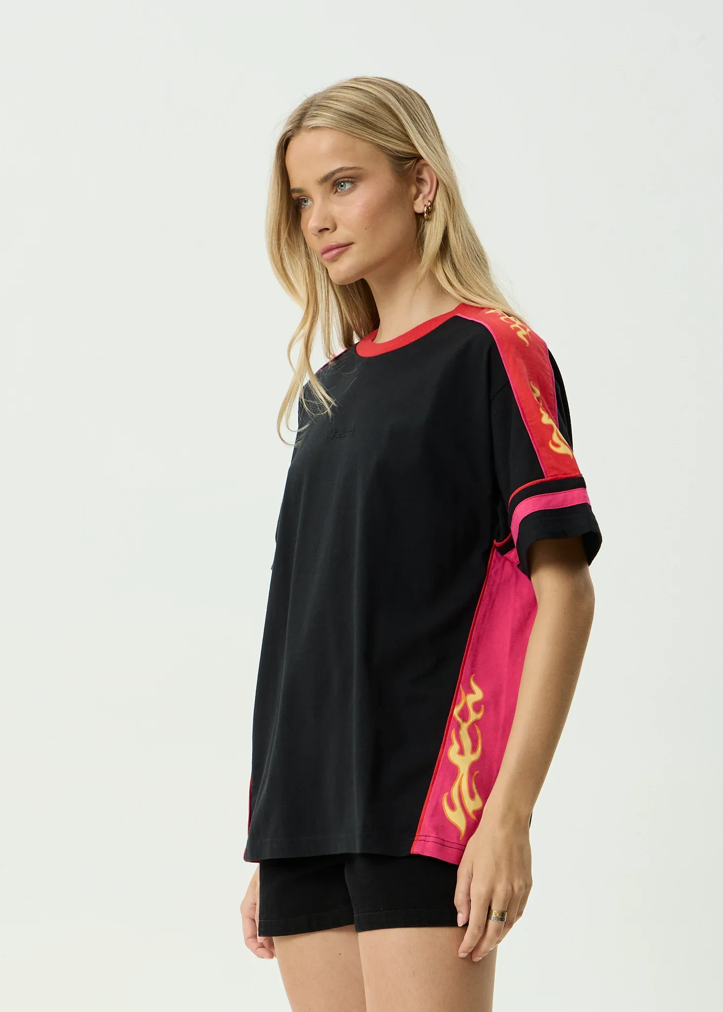 AFENDS Womens Dolphin Derby Oversized Tee in Black - Image 5