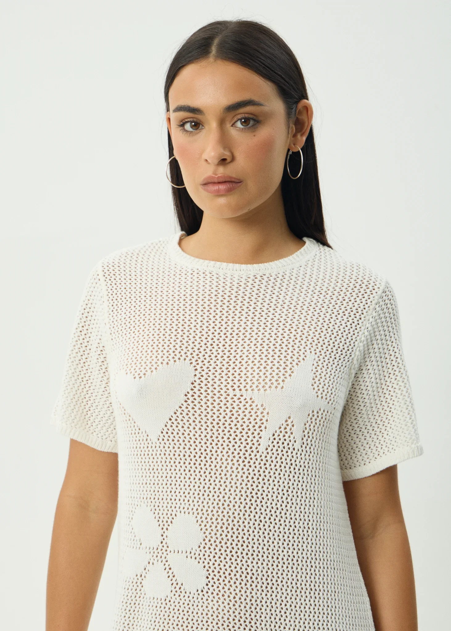 AFENDS Womens Riley - Knit Midi Dress - White - Image 4