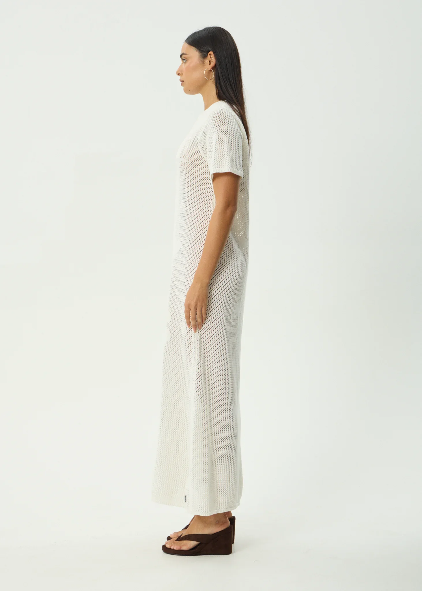 AFENDS Womens Riley - Knit Midi Dress - White - Image 6