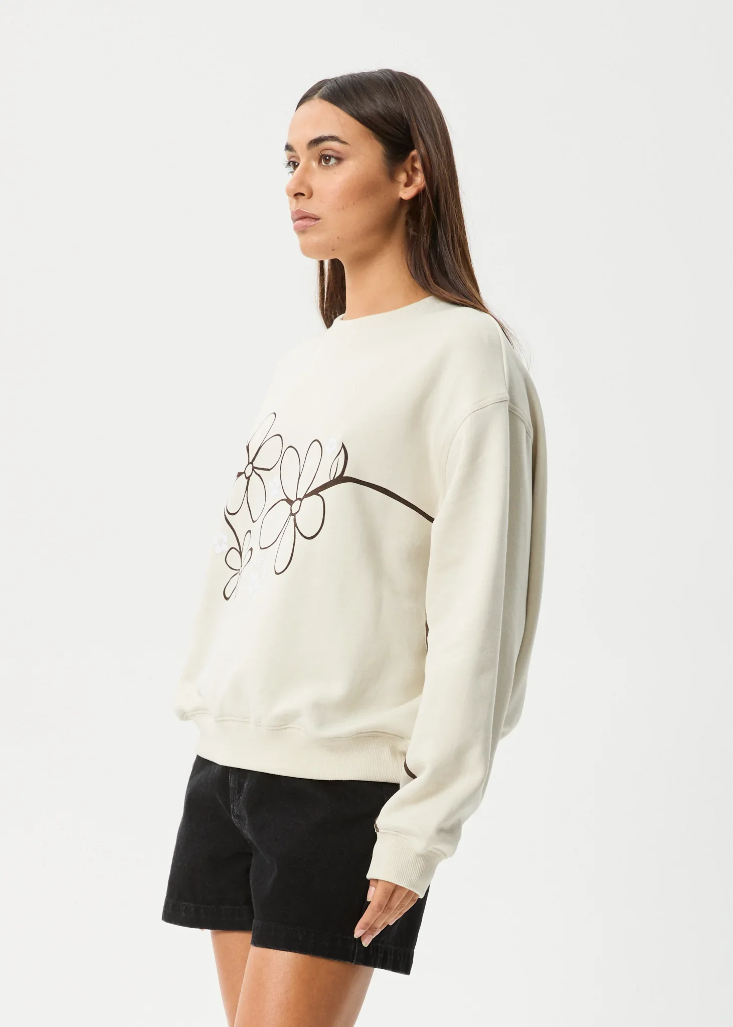 AFENDS Womens Tranquil Crew Neck Jumper - Moonbeam - Image 5