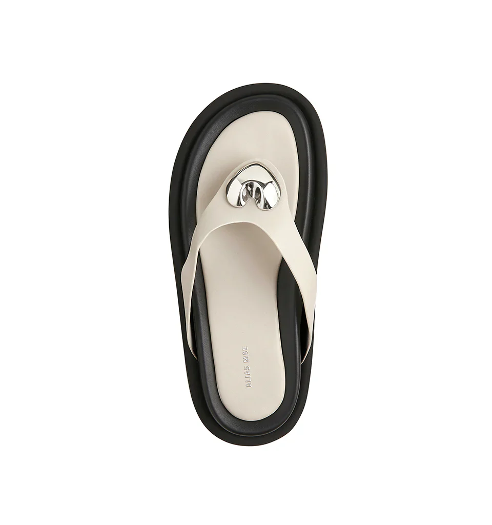 ALIAS MAE Womens Ana Leather Sandals - Bone - Image 3