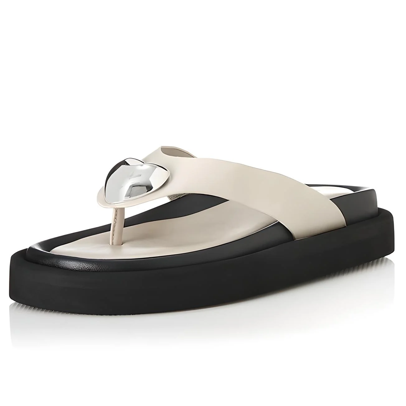 ALIAS MAE Womens Ana Leather Sandals - Bone - Image 5