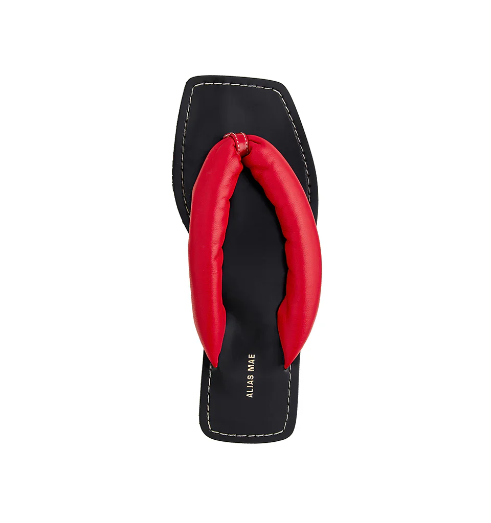 ALIAS MAE Womens Chase Sandal in Scarlet Leather - Image 3