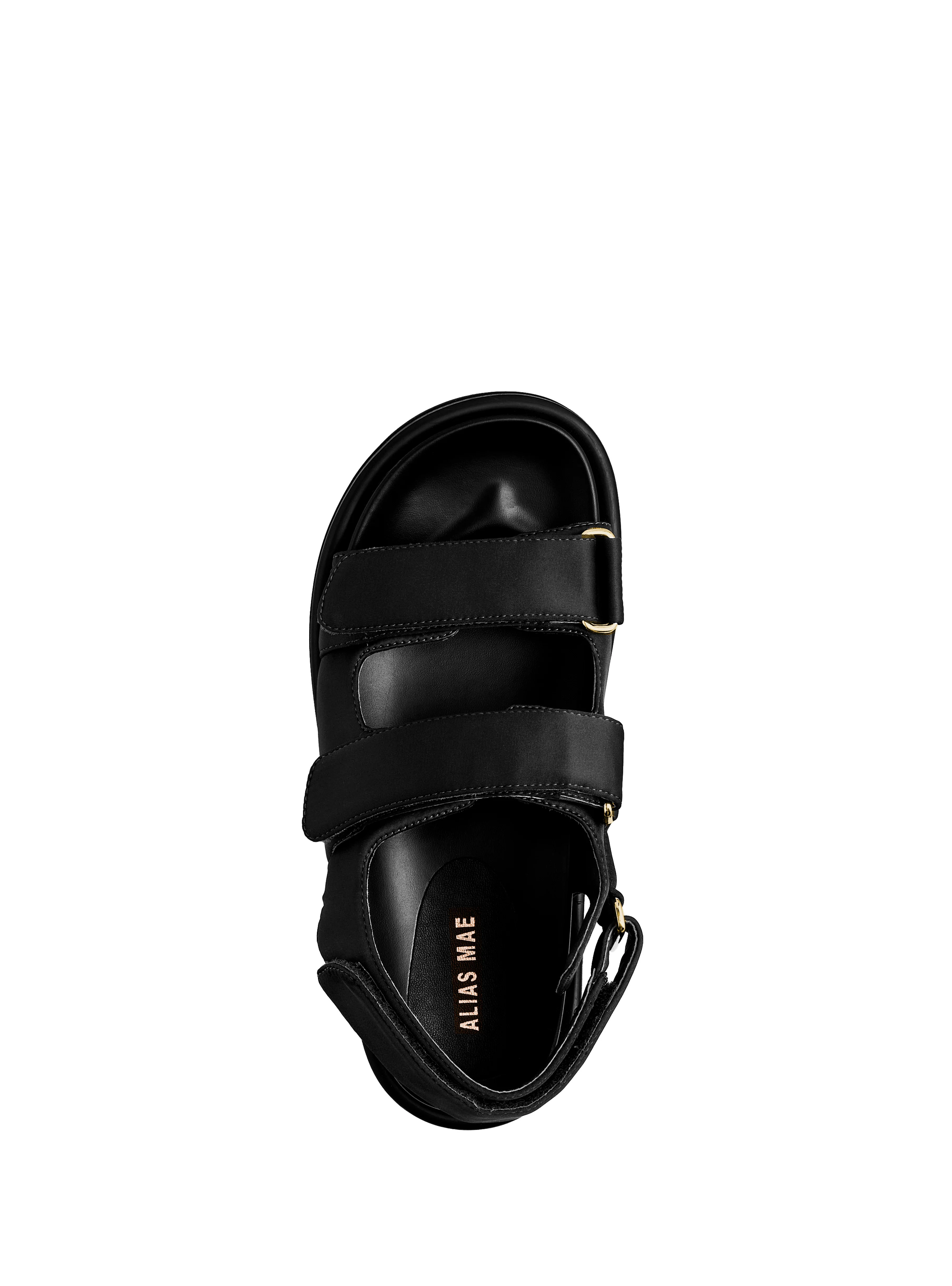 ALIAS MAE Womens Darcy Sandals - Black Satin - Image 6