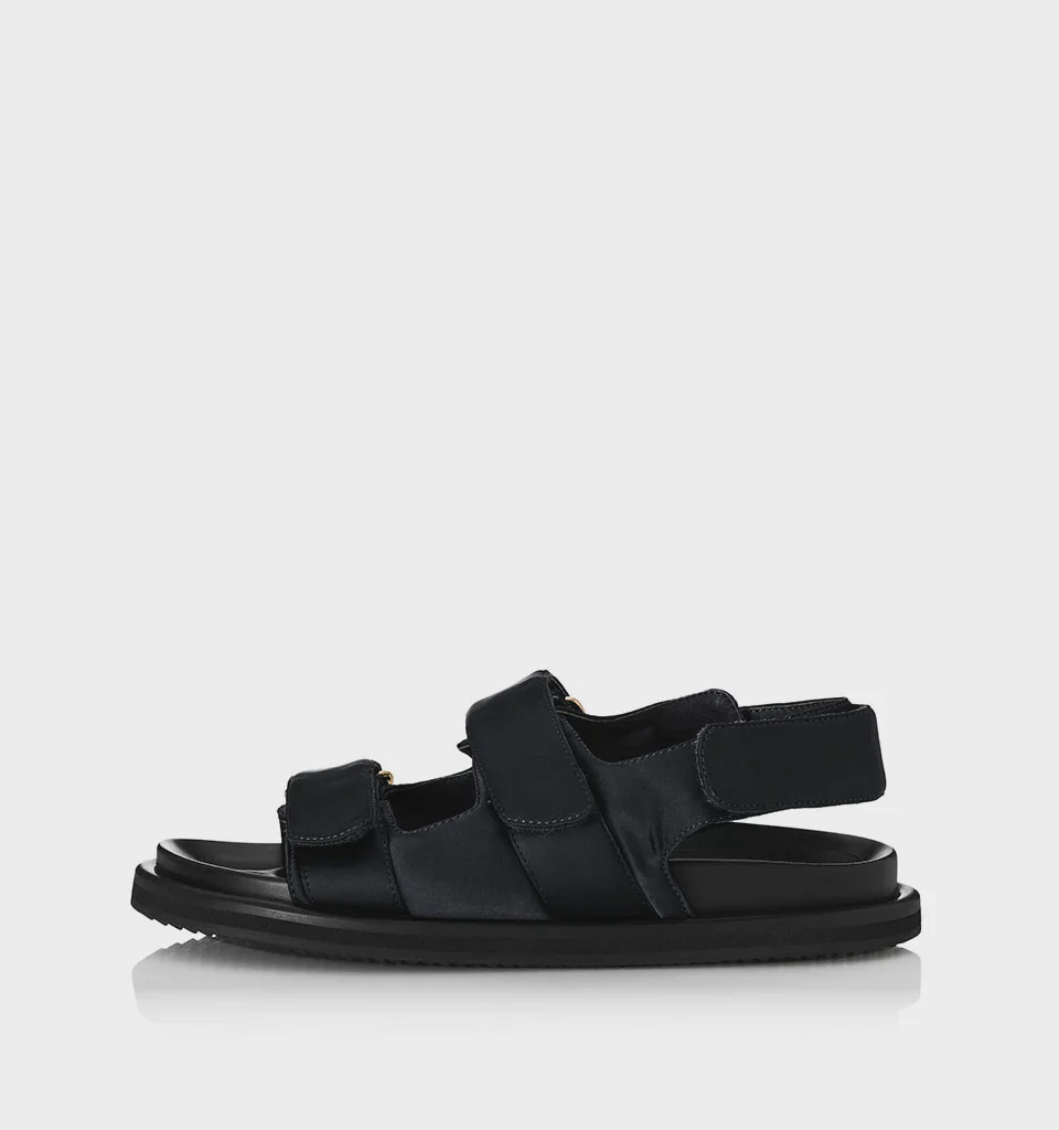 ALIAS MAE Womens Darcy Sandals - Black Satin - Image 7