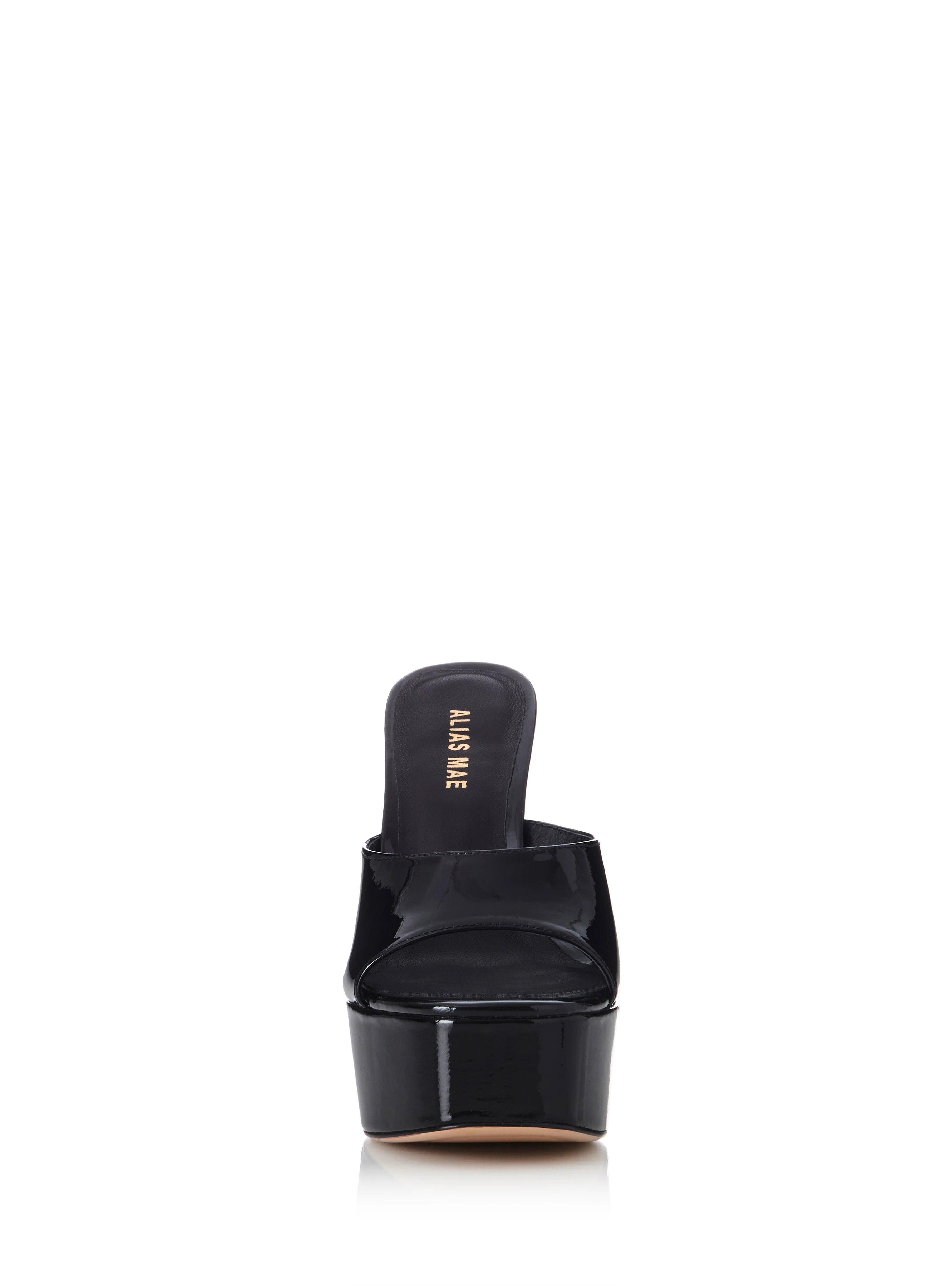 ALIAS MAE Womens Delphi Leather Heels Black Patent Leather - Image 3