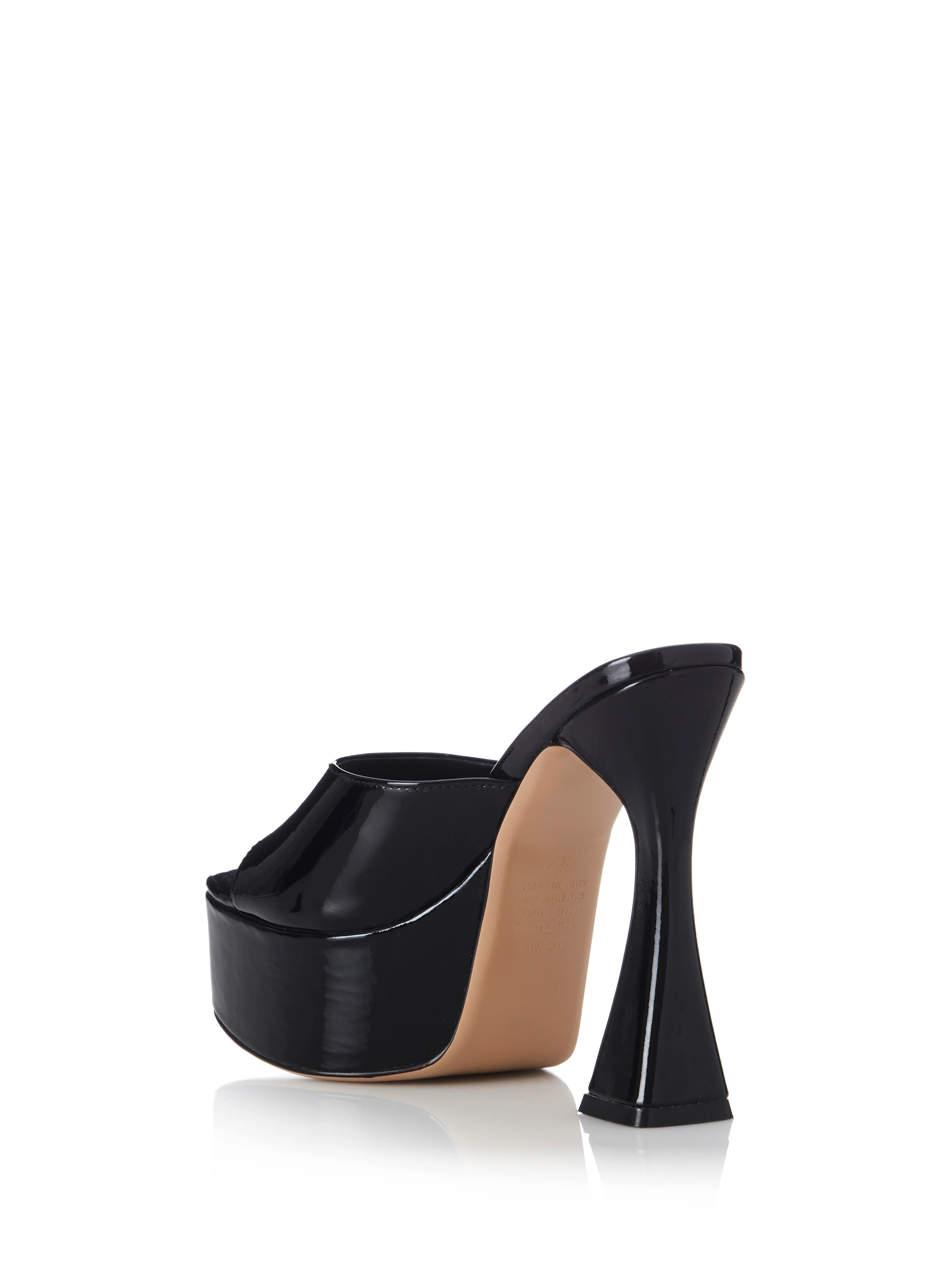 ALIAS MAE Womens Delphi Leather Heels Black Patent Leather - Image 5