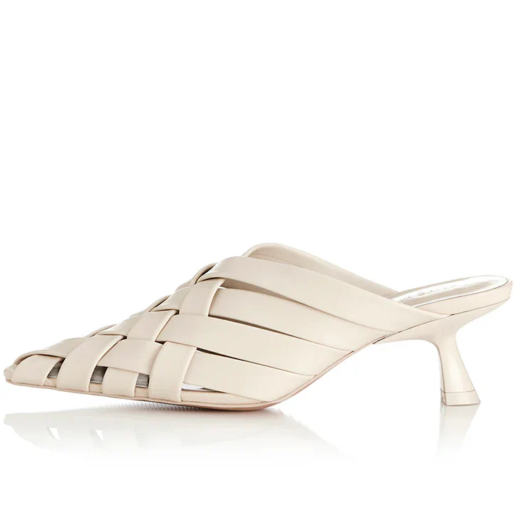 ALIAS MAE Womens Golan Leather Mules - Bone - Image 2