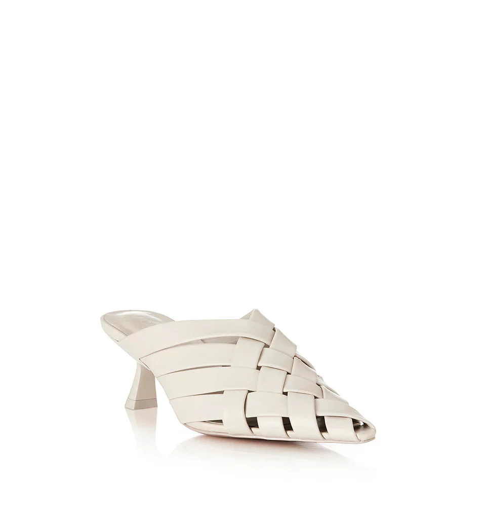 ALIAS MAE Womens Golan Leather Mules - Bone - Image 4