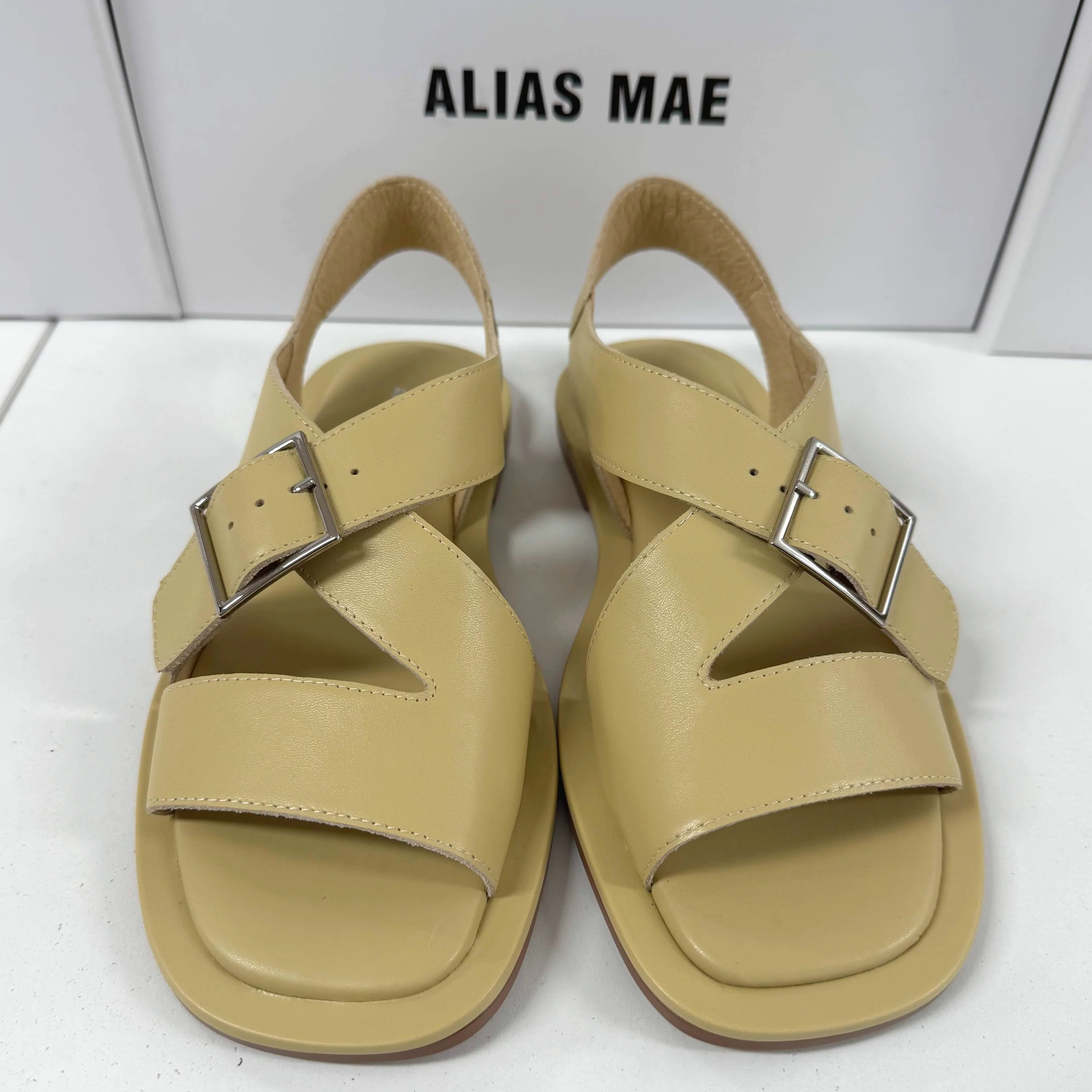 ALIAS MAE Womens Kerry Leather Sandals - Butter Leather - Image 2