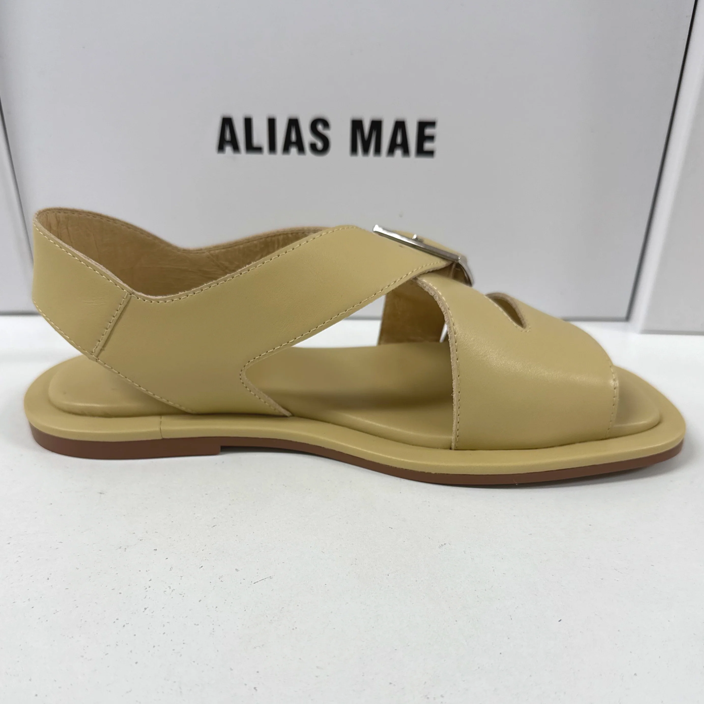 ALIAS MAE Womens Kerry Leather Sandals - Butter Leather - Image 5