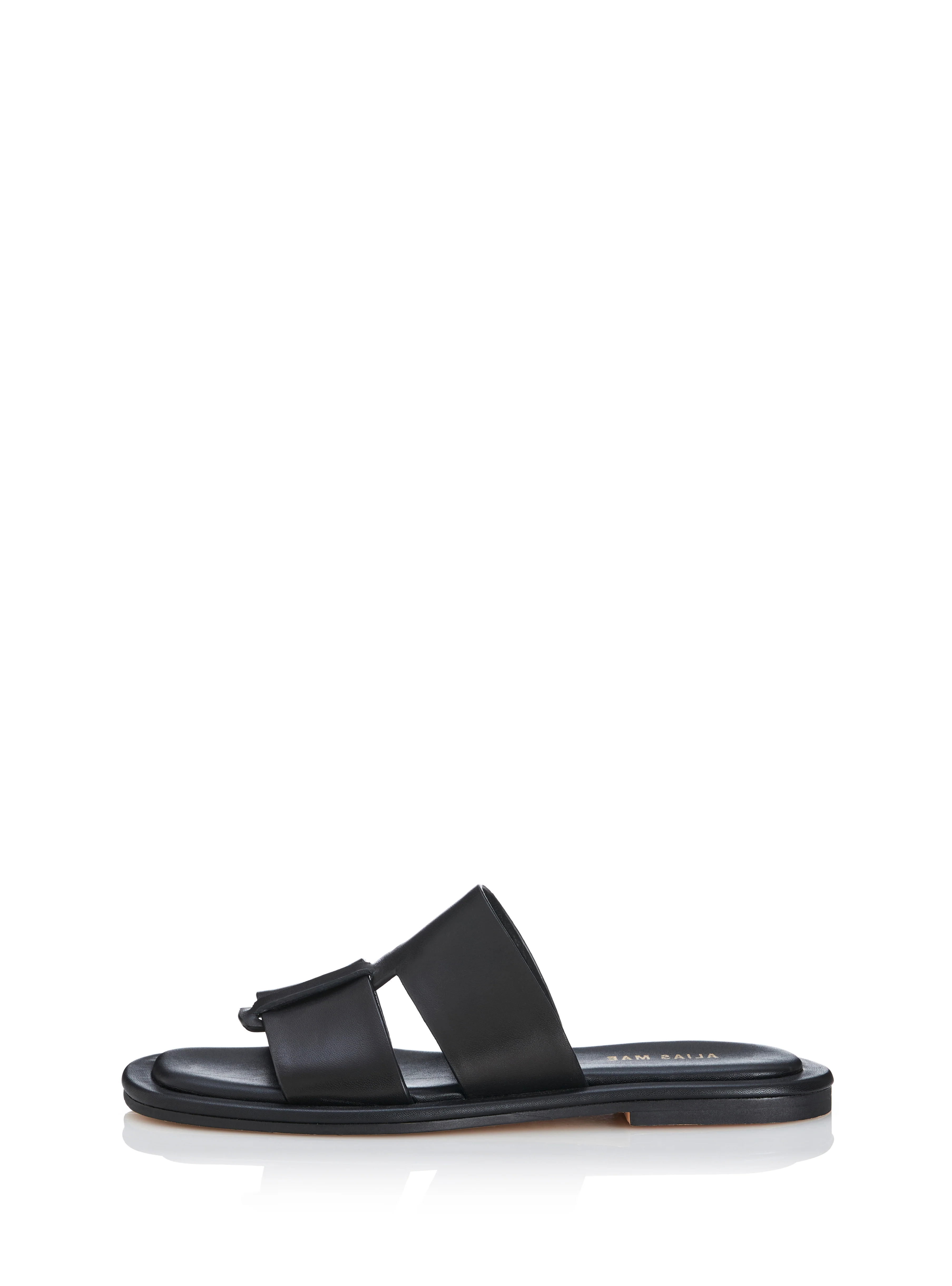 ALIAS MAE Womens Kerryn Slides - Black Leather - Image 2