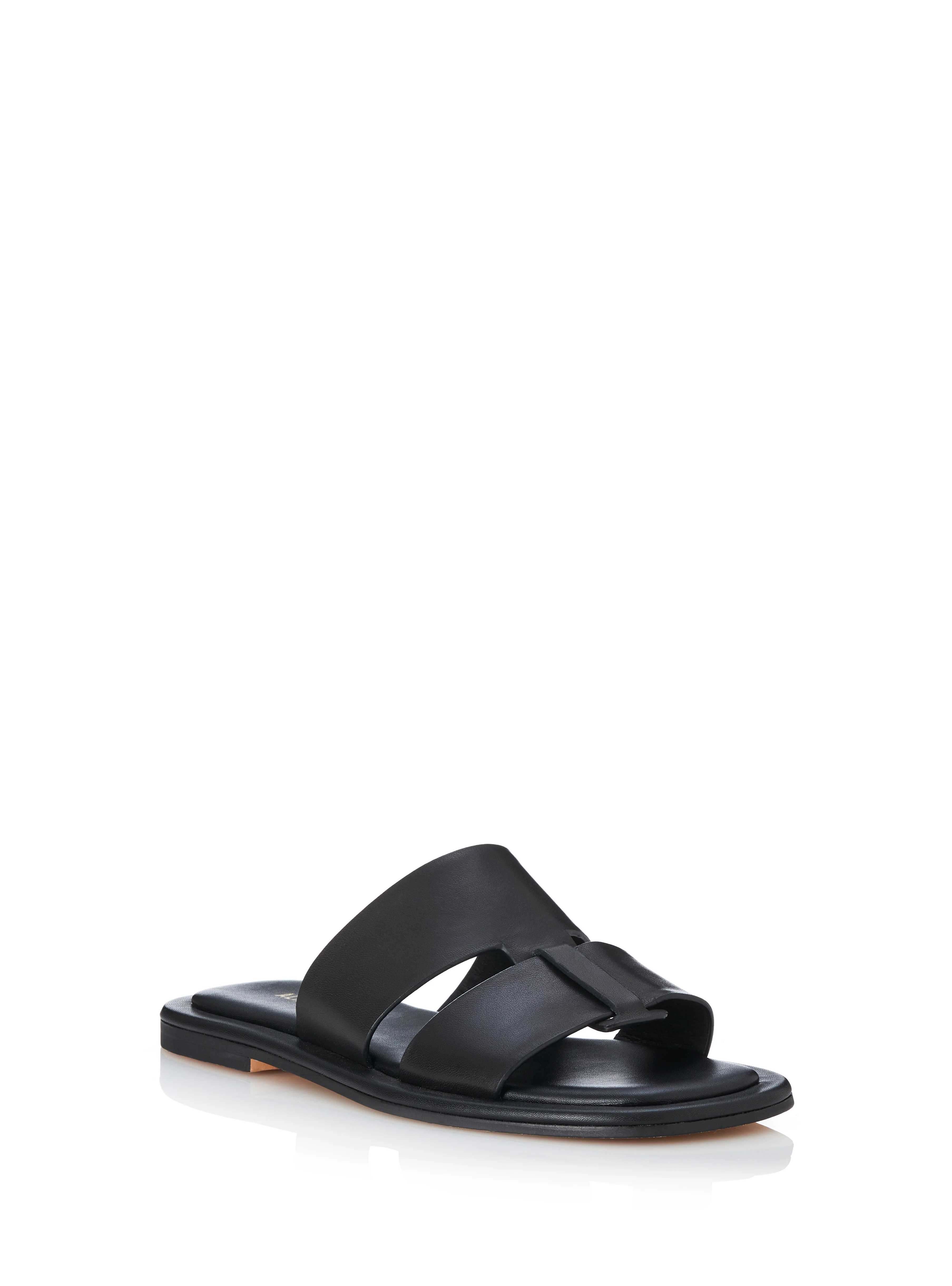ALIAS MAE Womens Kerryn Slides - Black Leather - Image 3