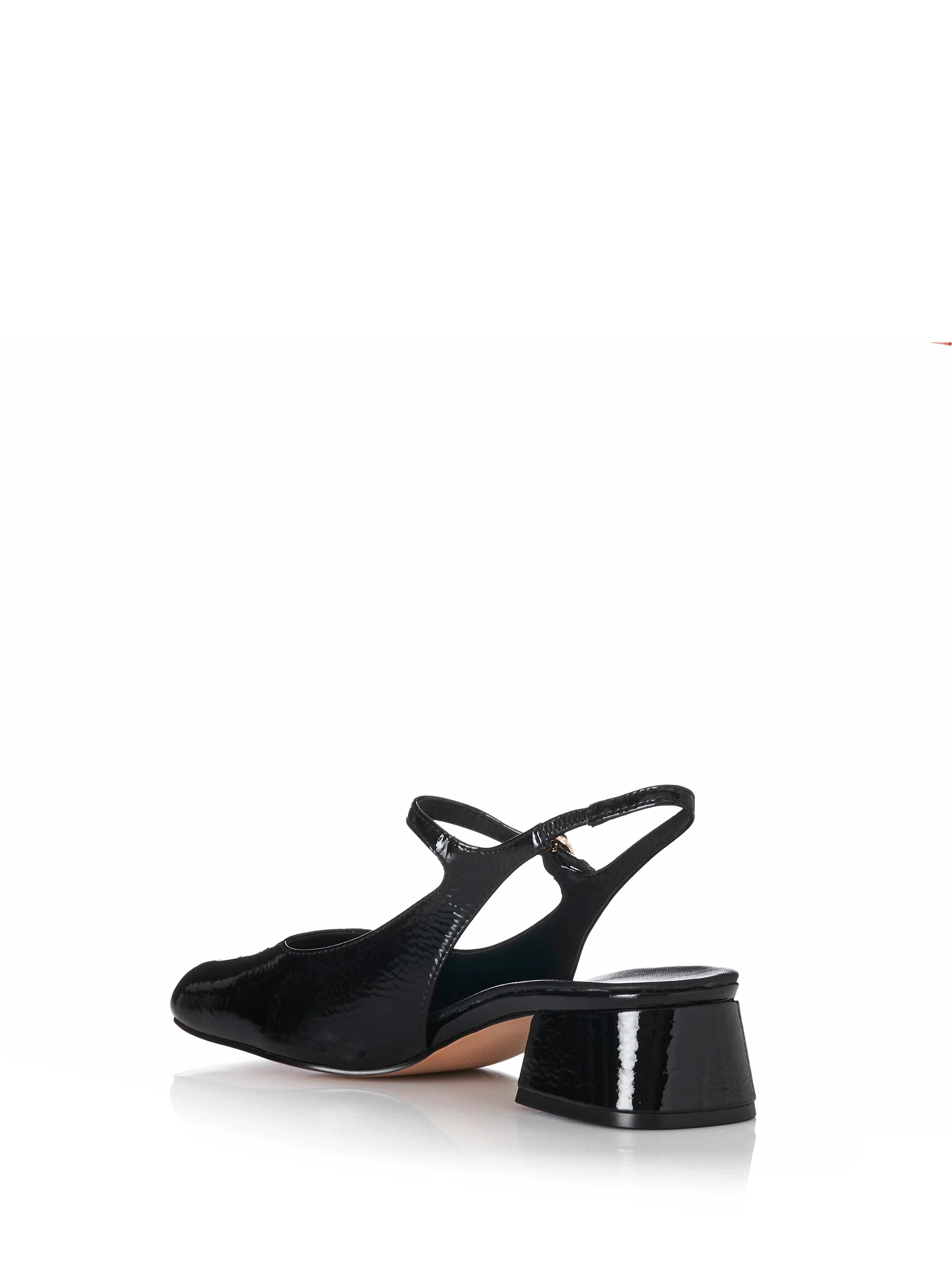 ALIAS MAE Womens Lucie - Black Crinkle Patent Leather Shoes - Image 4