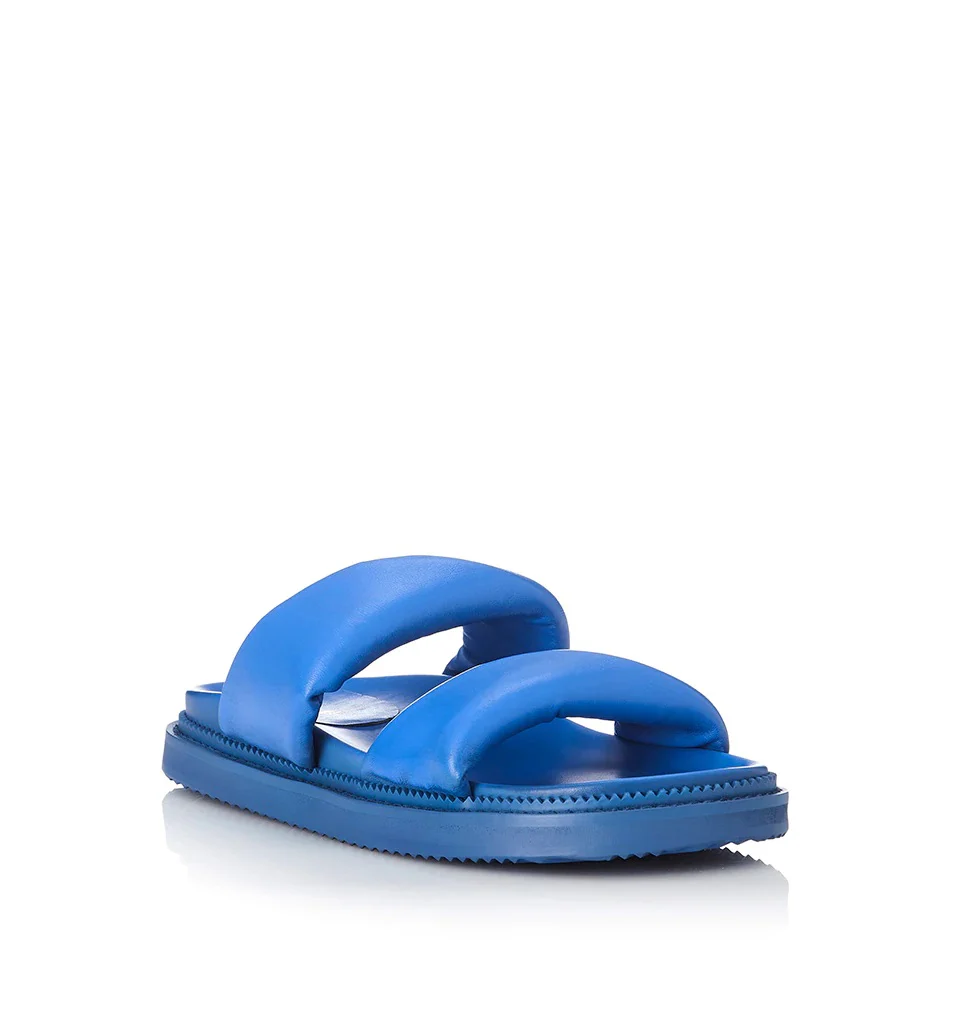 ALIAS MAE Womens Paris Leather Sandal Bright Blue - Image 4