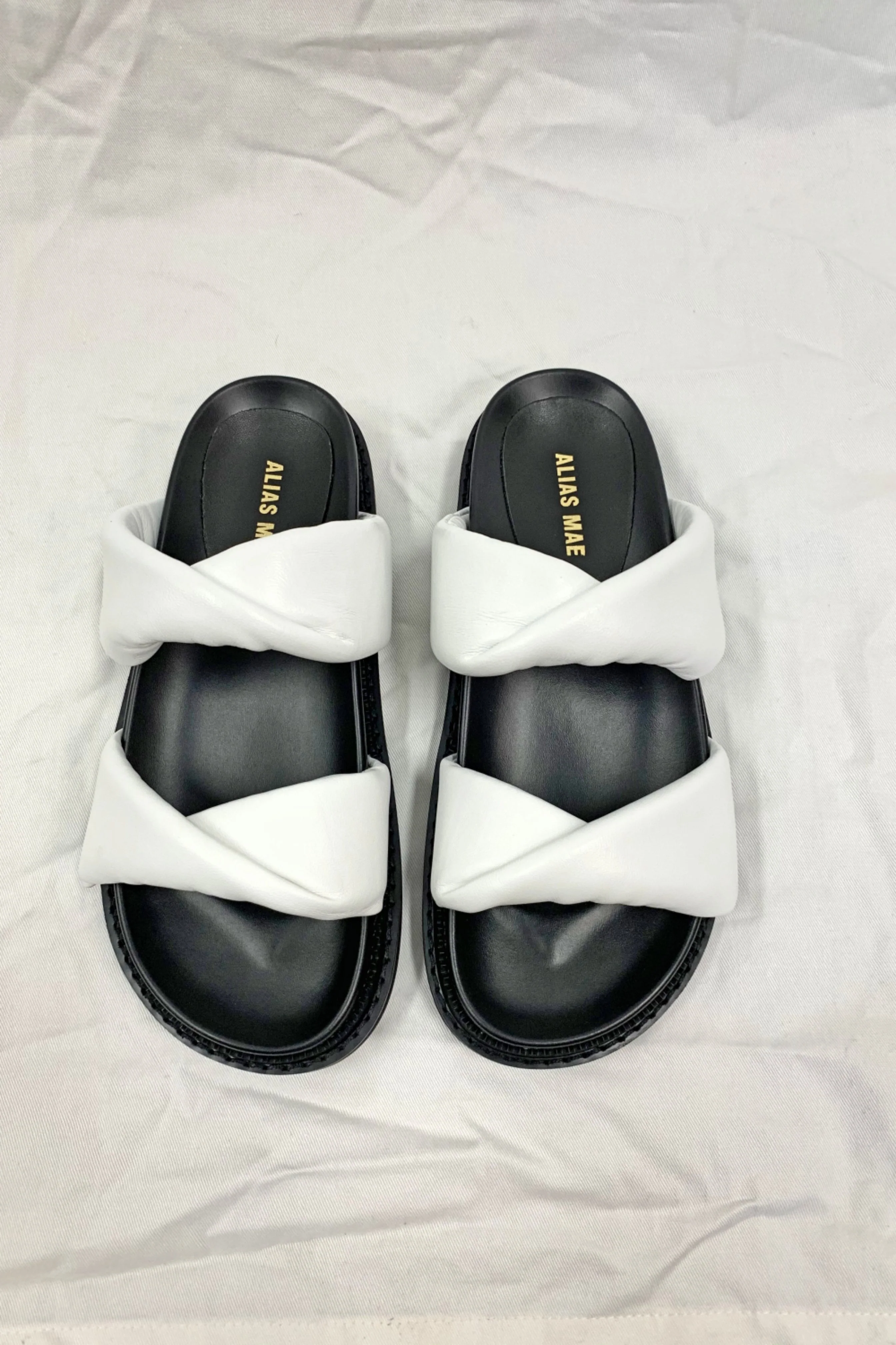 Alias Mae WOMENS PARIS LEATHER SANDAL - WHITE KID LEATHER - Image 3