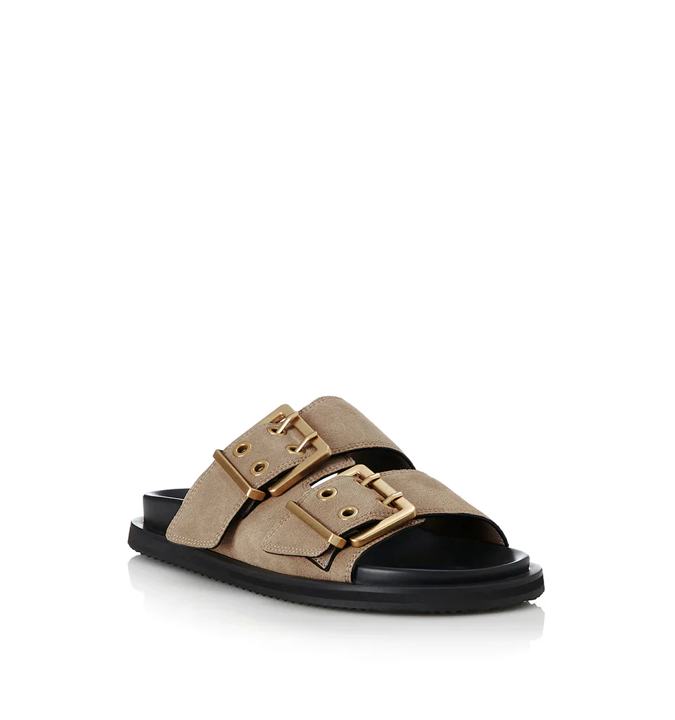 ALIAS MAE Womens Patterson Leather Sandals - Natural Suede - Image 2