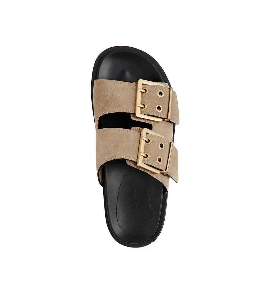 ALIAS MAE Womens Patterson Leather Sandals - Natural Suede - Image 3