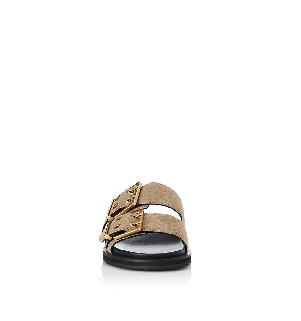 ALIAS MAE Womens Patterson Leather Sandals - Natural Suede - Image 4