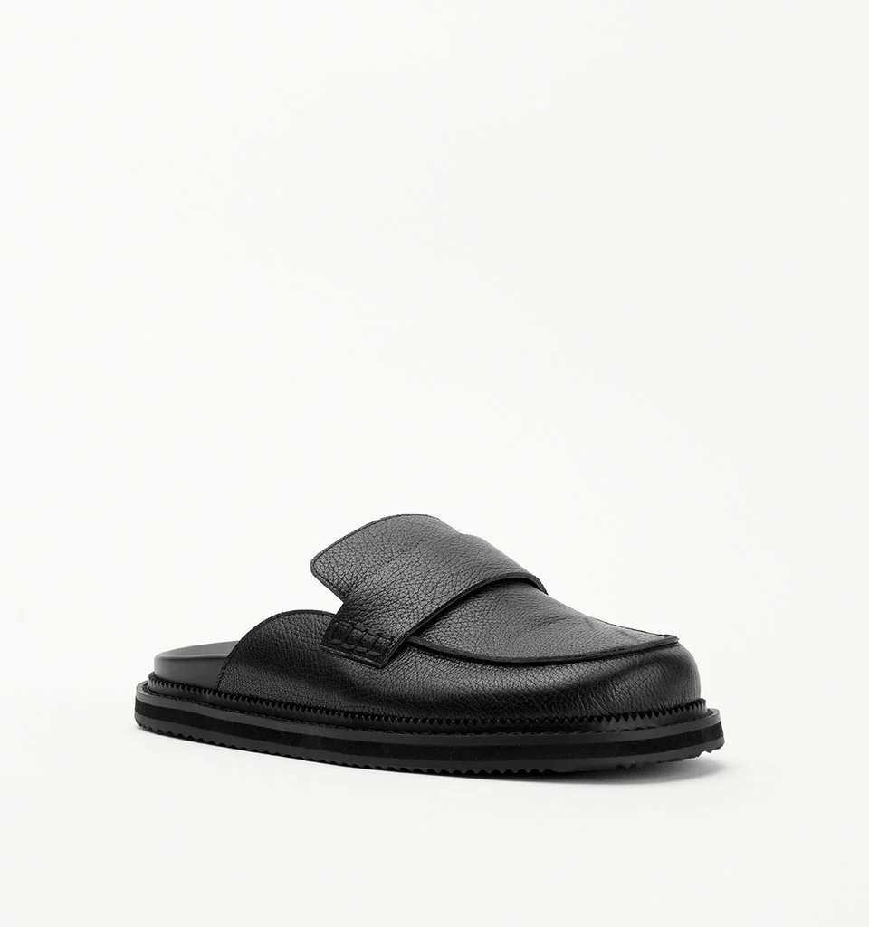 ALIAS MAE Womens Paula in Black Tumble Leather - Image 4