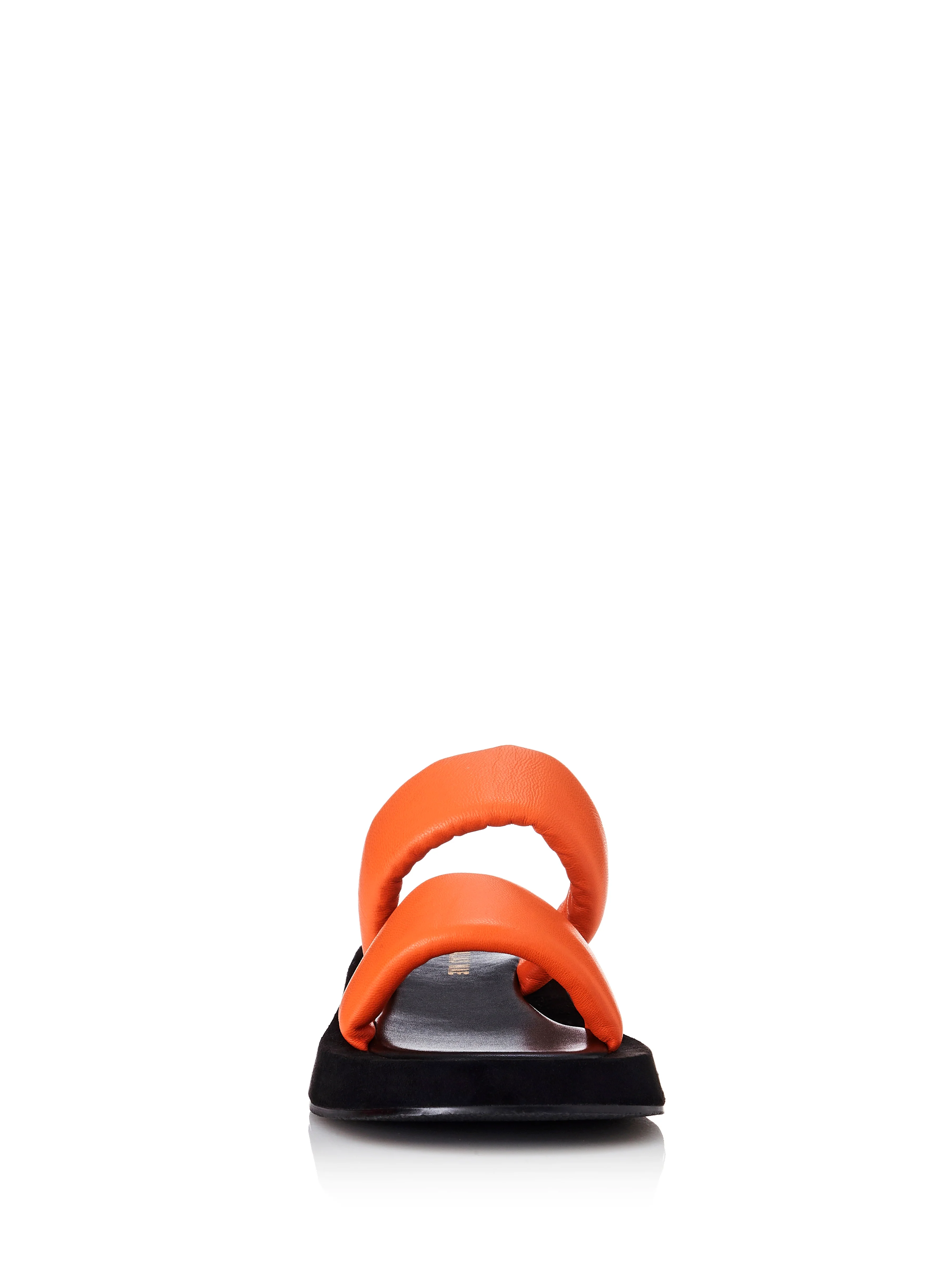 ALIAS MAE Womens Poe Leather Slides Orange Leather - Image 3