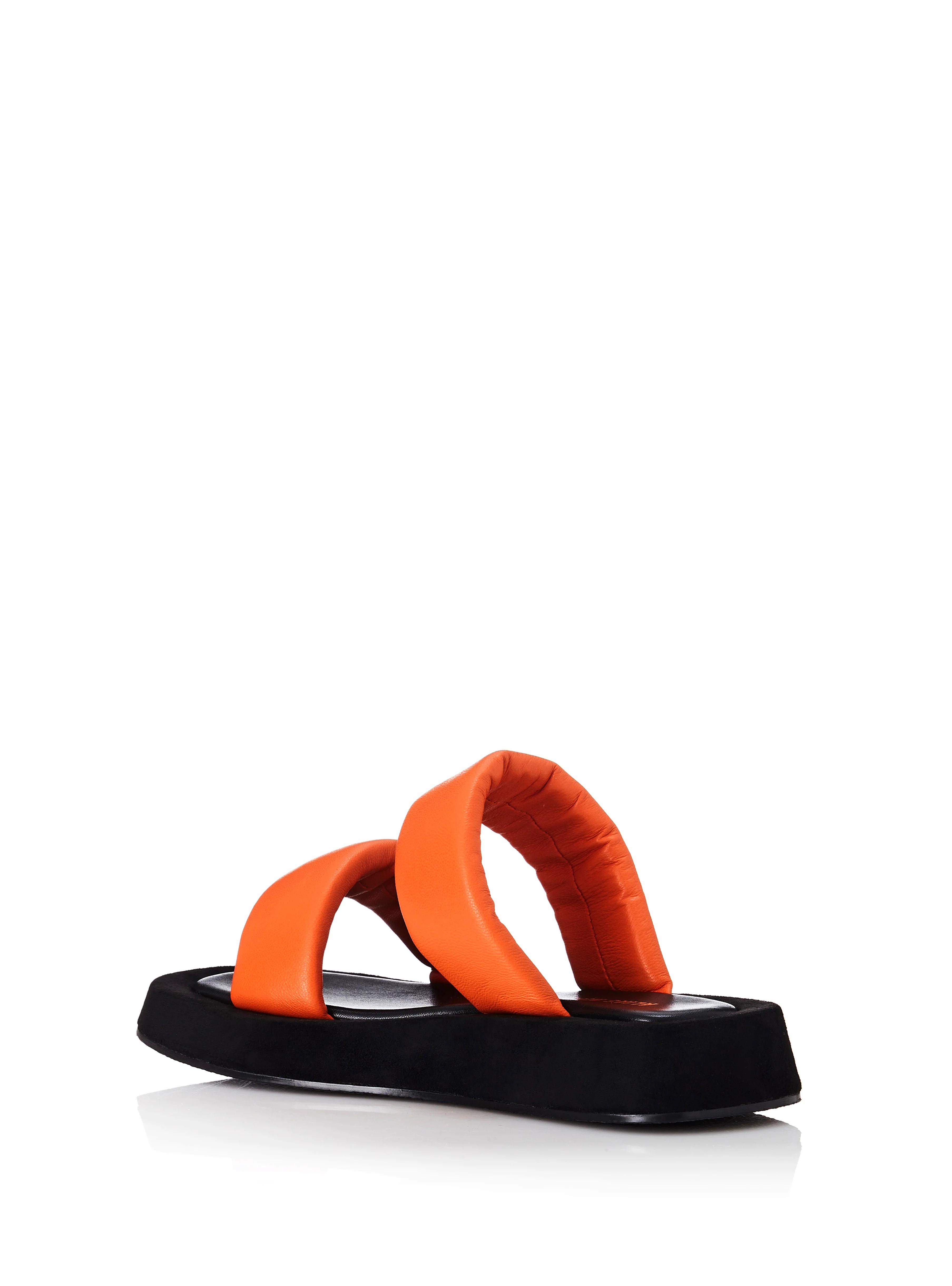 ALIAS MAE Womens Poe Leather Slides Orange Leather - Image 5