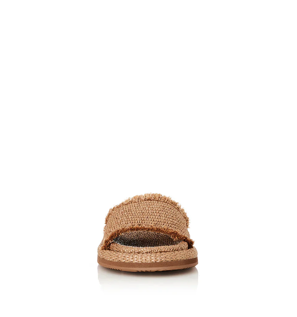 ALIAS MAE Womens Tyla Pecan Raffia Slides - Image 6
