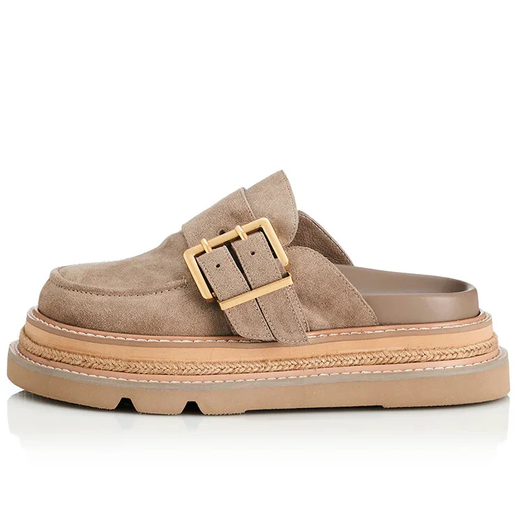 ALIAS MAE Womens Vella Natural Suede Leather Sandals - Image 2