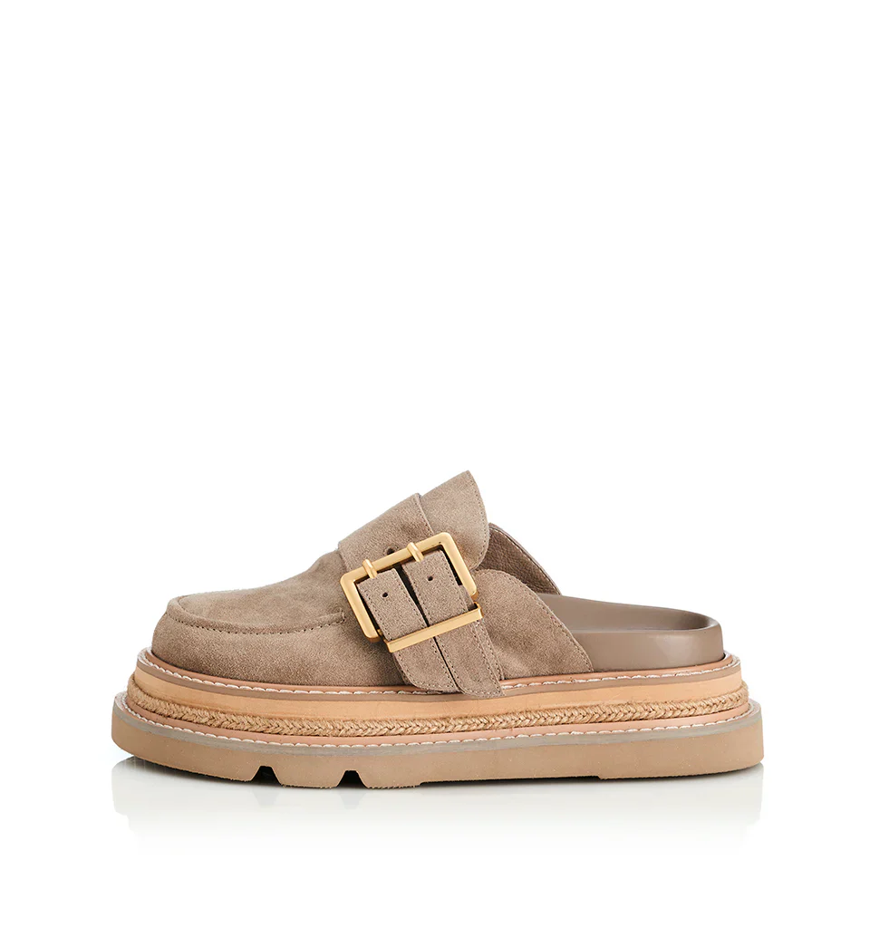 ALIAS MAE Womens Vella Natural Suede Leather Sandals - Image 3