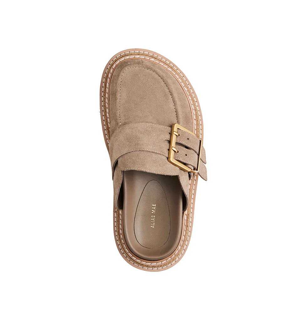 ALIAS MAE Womens Vella Natural Suede Leather Sandals - Image 4