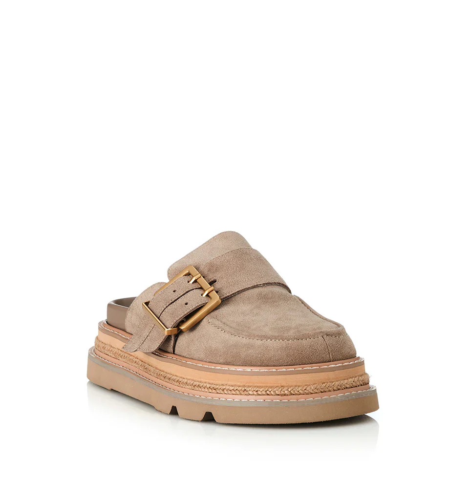 ALIAS MAE Womens Vella Natural Suede Leather Sandals - Image 5