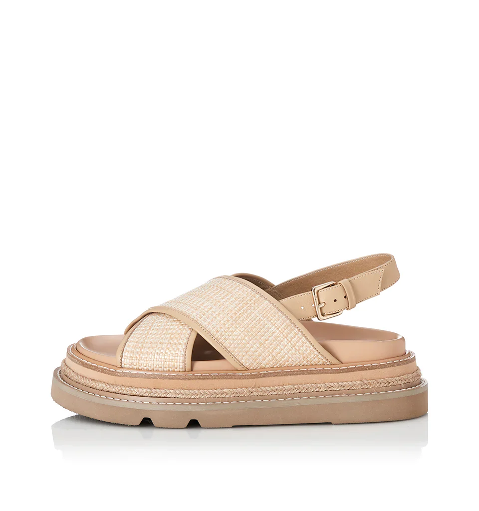 ALIAS MAE Womens Verona Sandals - Natural / Natural Raffia - Image 3
